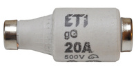 Smltpropp DII 20A gL/gG 500V bl