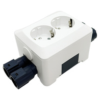 Undertaksdosa med monterat 2-vägs uttag